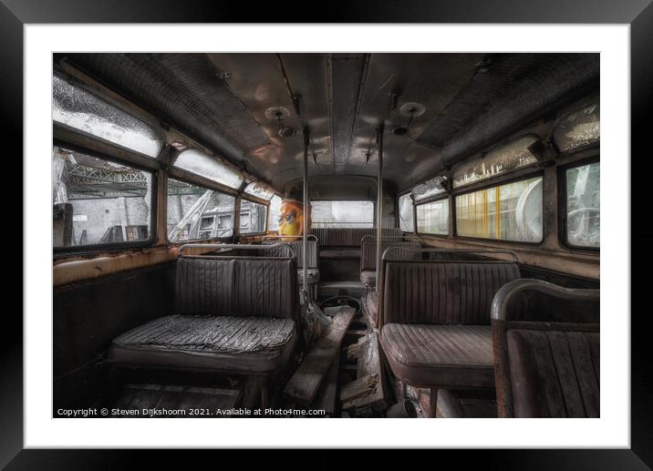 The inside of a far reaching bus Framed Mounted Print by Steven Dijkshoorn