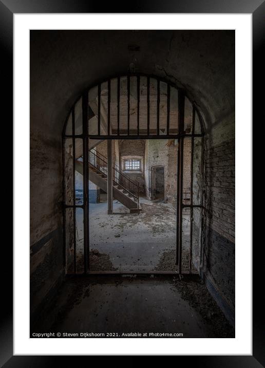 An abandoned prison Framed Mounted Print by Steven Dijkshoorn