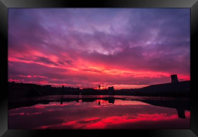 Sunrise over Kynren Framed Print by Darren Lowe