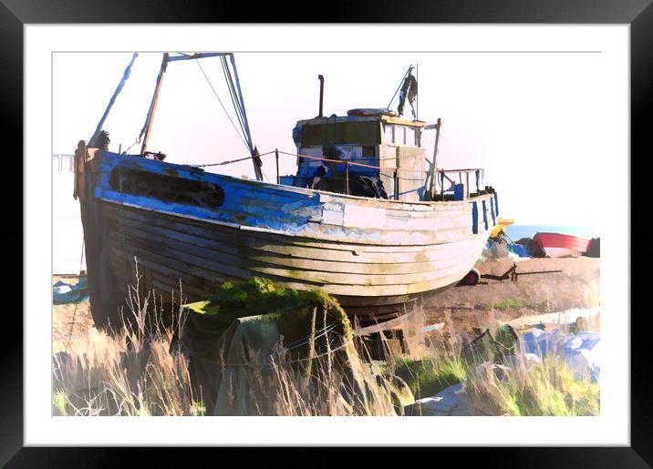 Fishing Boat Hastings Framed Mounted Print by ian broadmore