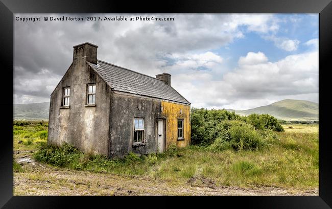 Old Abandoned farmhouse Ireland Framed Print by David Michael Norton