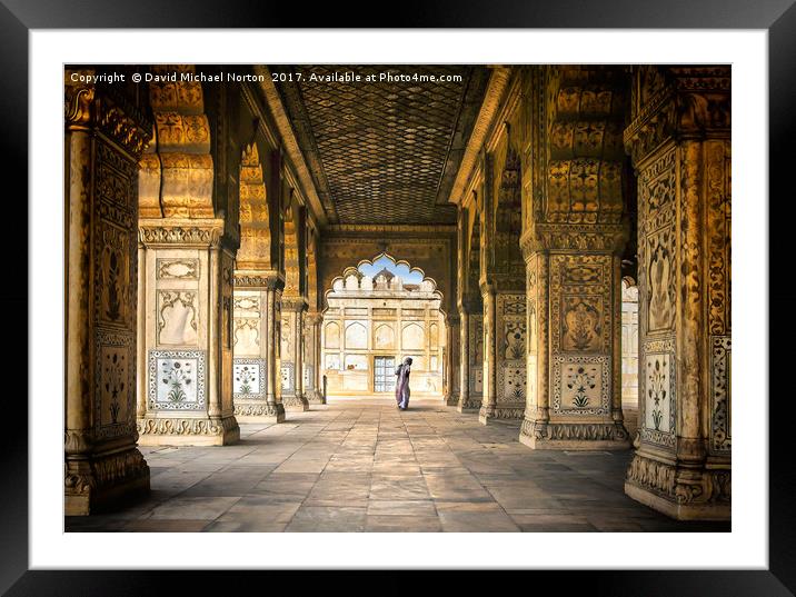Passing through Red Fort Delhi Framed Mounted Print by David Michael Norton