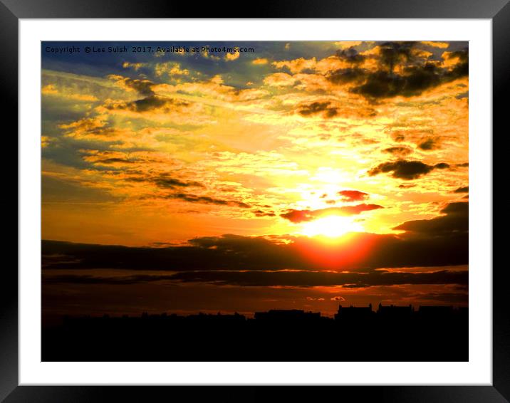           Sunset from West Hill Hastings Framed Mounted Print by Lee Sulsh