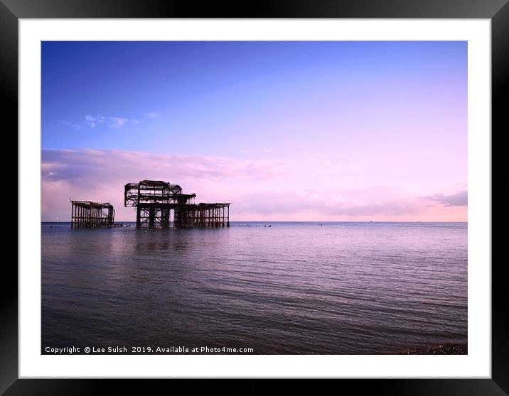 West Pier Brighton Framed Mounted Print by Lee Sulsh