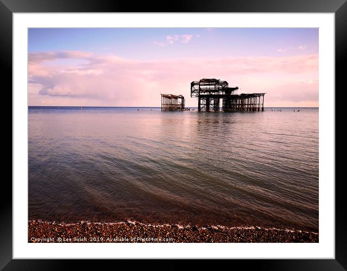 West Pier Brighton  Framed Mounted Print by Lee Sulsh