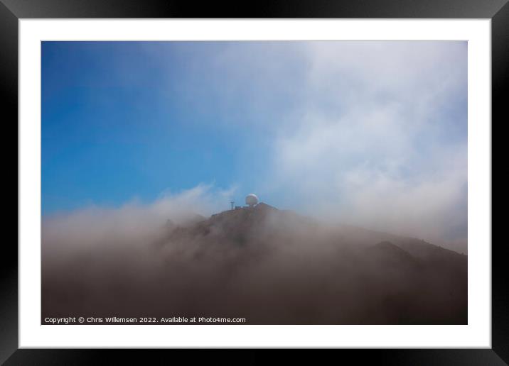 Radarstation on the mountain Pico Arieiro, Framed Mounted Print by Chris Willemsen