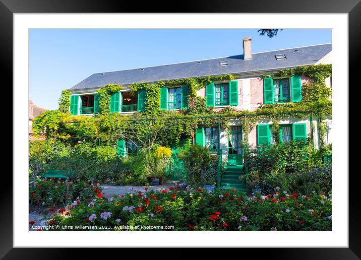 the flowers and plants in the gardens of monet in france Framed Mounted Print by Chris Willemsen