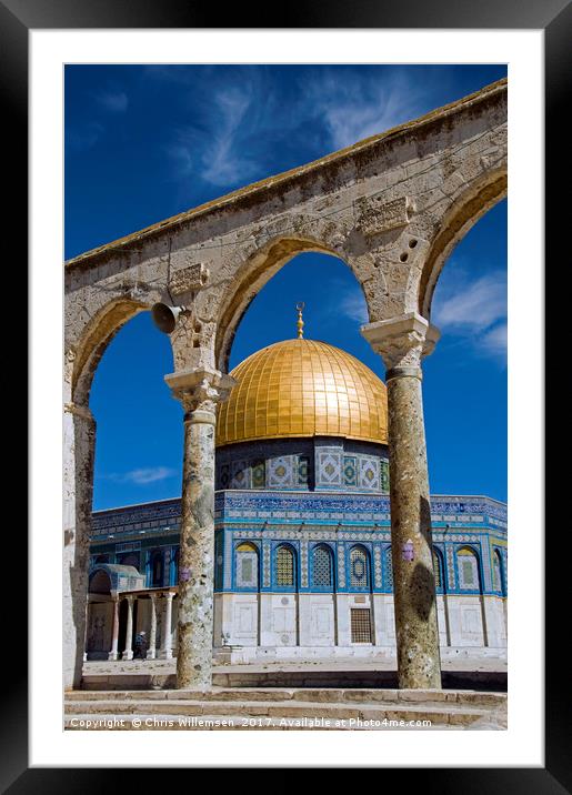 mosk with the copper roof in jerusalem, israel Framed Mounted Print by Chris Willemsen