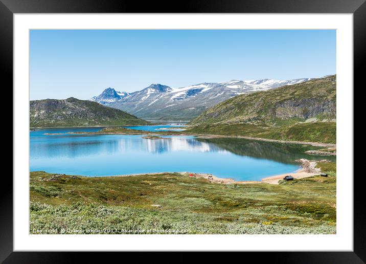 lake in national park in norway Framed Mounted Print by Chris Willemsen