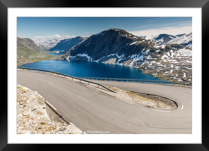 Hairpin curve dalsnibba road 63 panoramaroad norwa Framed Mounted Print by Chris Willemsen