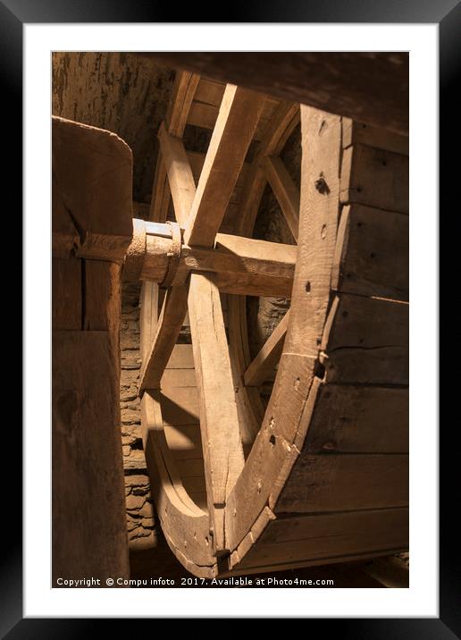 inside old wheel of a mill Framed Mounted Print by Chris Willemsen
