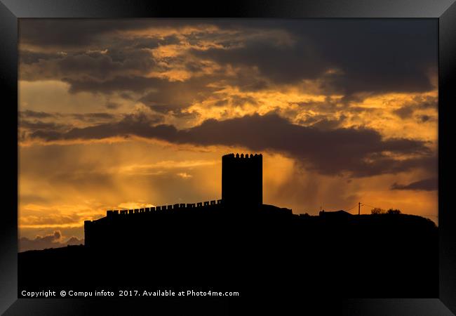 sunrays over the castel Framed Print by Chris Willemsen