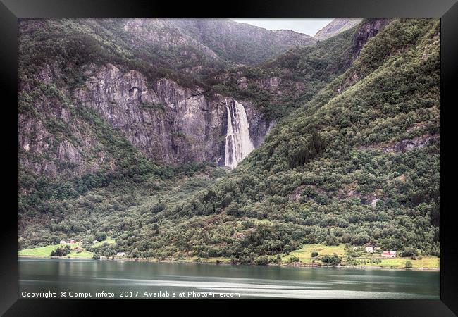 waterfall near sognefjord   Framed Print by Chris Willemsen