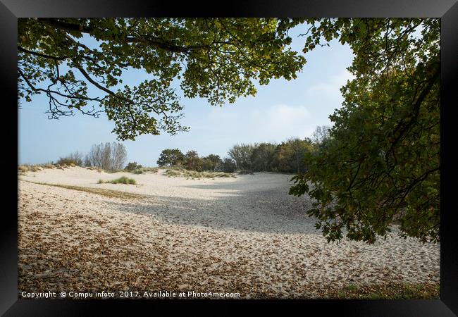 white sand surface in  dutch nature Framed Print by Chris Willemsen