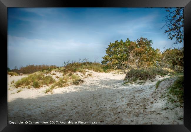 white sand surface in  dutch nature Framed Print by Chris Willemsen