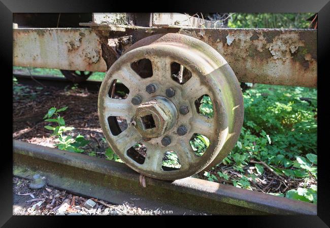 wheel from train Framed Print by Chris Willemsen