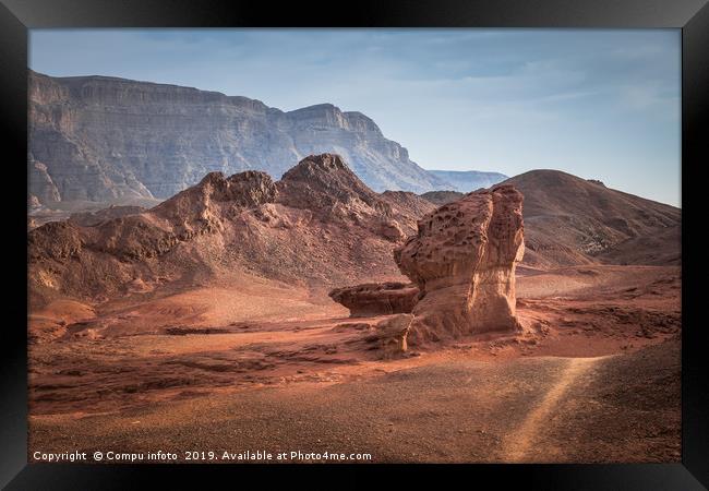 the valley view point in timna national park in so Framed Print by Chris Willemsen