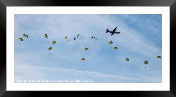 The airborne commemorations on Ginkel Heath with p Framed Mounted Print by Chris Willemsen
