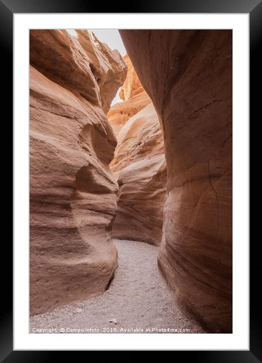 beautiful caves and canyons in the red canyon is e Framed Mounted Print by Chris Willemsen