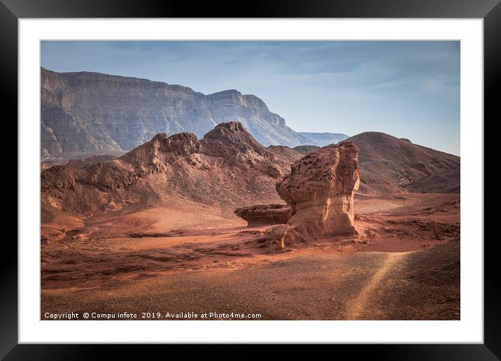 the valley view point in timna national park in so Framed Mounted Print by Chris Willemsen