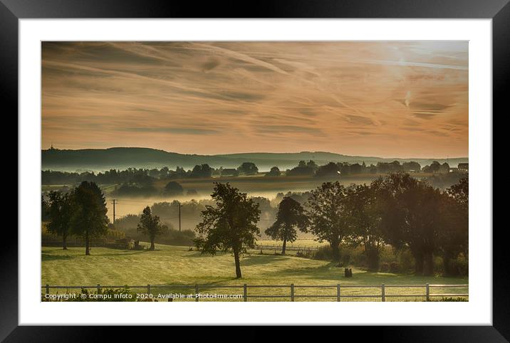 landscape in the nature of the begium hills with h Framed Mounted Print by Chris Willemsen