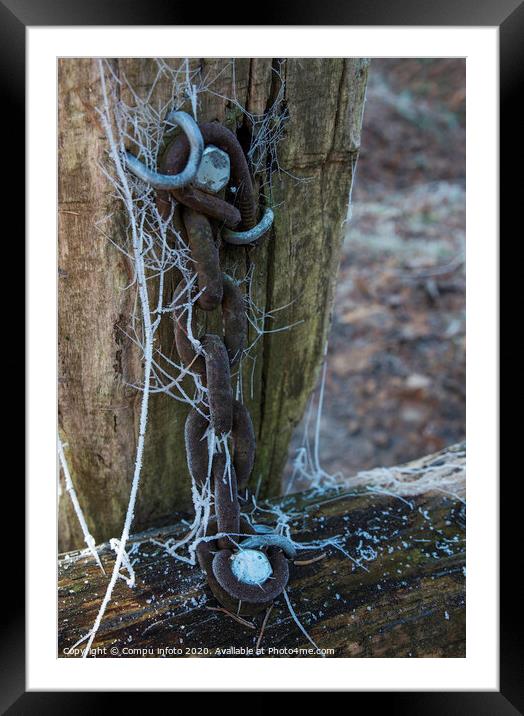 chain in the forest Framed Mounted Print by Chris Willemsen