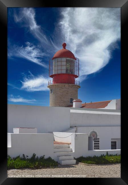 lighthouse of sagres in south portugal Framed Print by Chris Willemsen