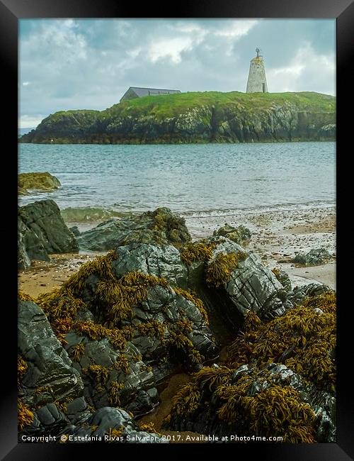 Old Lighthouse at Llanddwyn island Framed Print by Estefanía Rivas Salvador