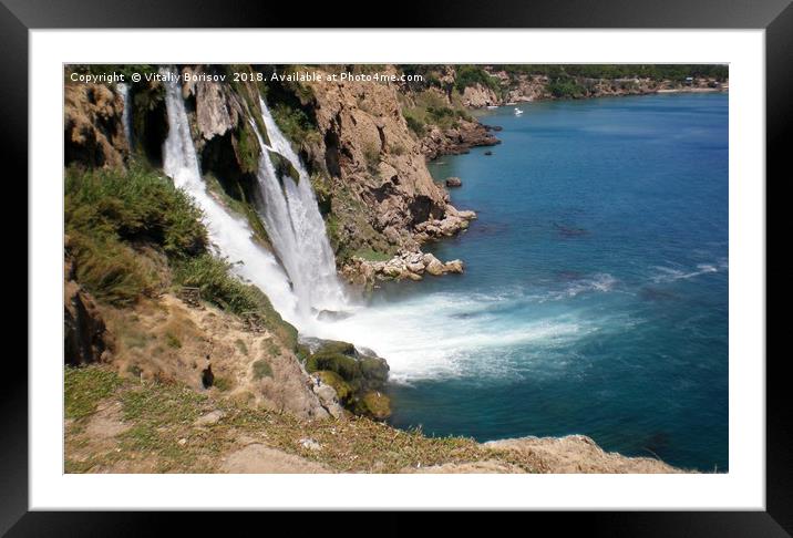 Turkish waterfall Duden (Antalya) Framed Mounted Print by Vitaliy Borisov