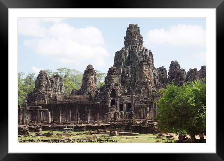 Bayon temple, Cambodia Framed Mounted Print by Hannah Hopton