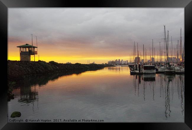 Sunset at St.Kilda, Melbourne Framed Print by Hannah Hopton