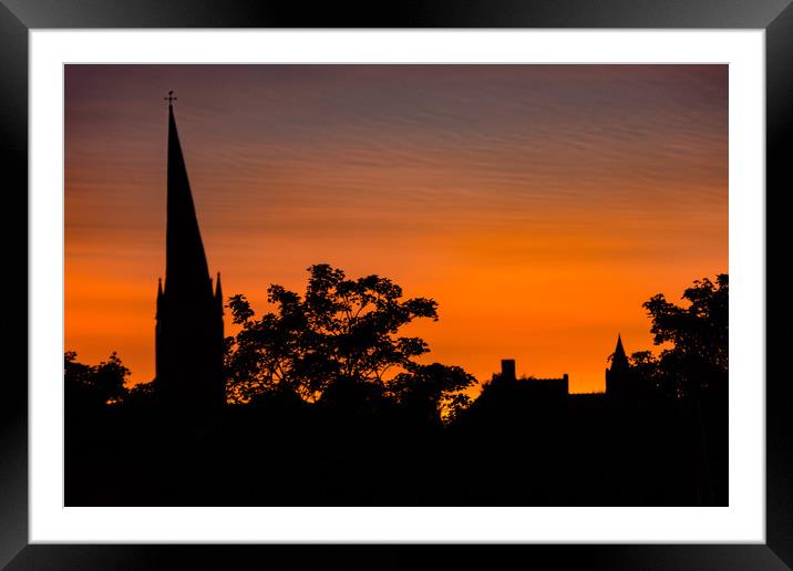 Red Sky at Night Framed Mounted Print by Simon Wilkinson