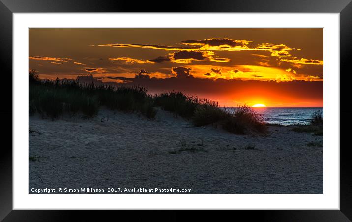 The Setting Sun Framed Mounted Print by Simon Wilkinson