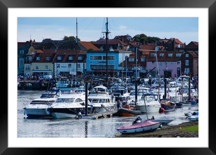 Boats in the Harbour Framed Mounted Print by Simon Wilkinson