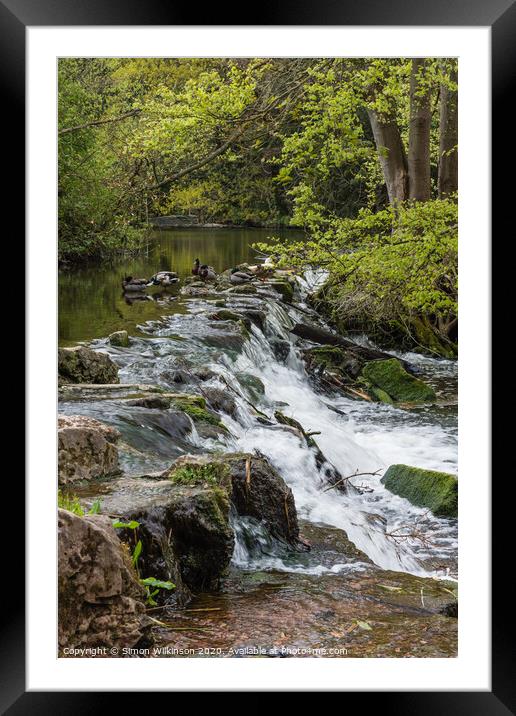 Waterfall Framed Mounted Print by Simon Wilkinson