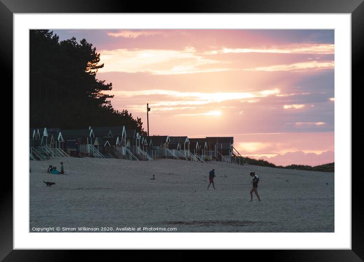 Evening on the Beach Framed Mounted Print by Simon Wilkinson