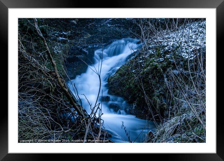 Winter Waterfall Framed Mounted Print by Simon Wilkinson