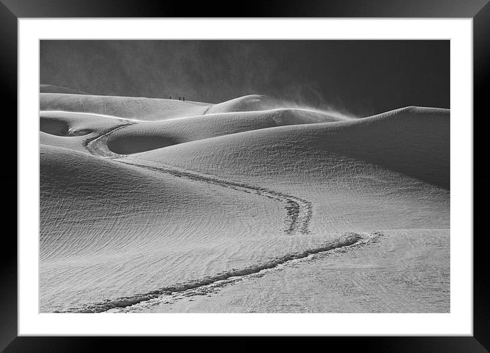Snow Dunes Framed Mounted Print by Neil Gavin
