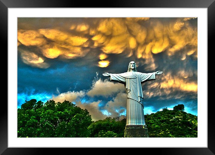 Christ's Storm Framed Mounted Print by Neil Gavin