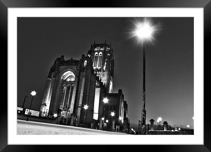 Cathedral Night Framed Mounted Print by Neil Gavin