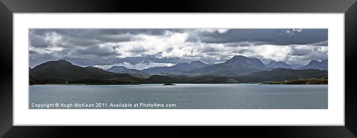 Landscape, Torridon Mountains, Loch Gairloch, West Framed Mounted Print by Hugh McKean