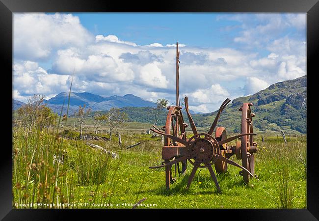 Agriculture,Farm implement, Mechanical, Hay Turner Framed Print by Hugh McKean