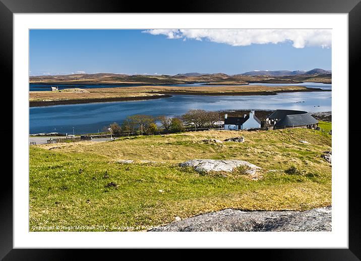 Landscape, Callanish standing stones visitor centr Framed Mounted Print by Hugh McKean