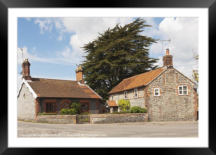 Building, Houses, Traditionsl, Weybourne, Norfolk Framed Mounted Print by Hugh McKean