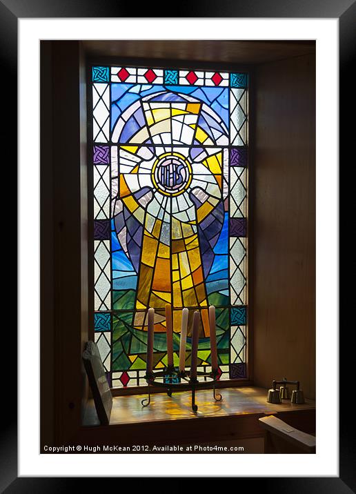 Building, Church, Stained Glass Window Framed Mounted Print by Hugh McKean
