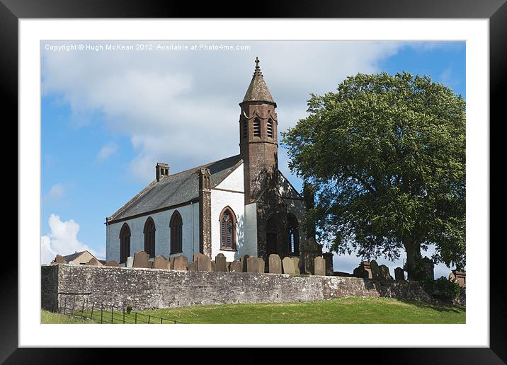 Building, Church, Mouswald, Dumfriesshire, Scotlan Framed Mounted Print by Hugh McKean