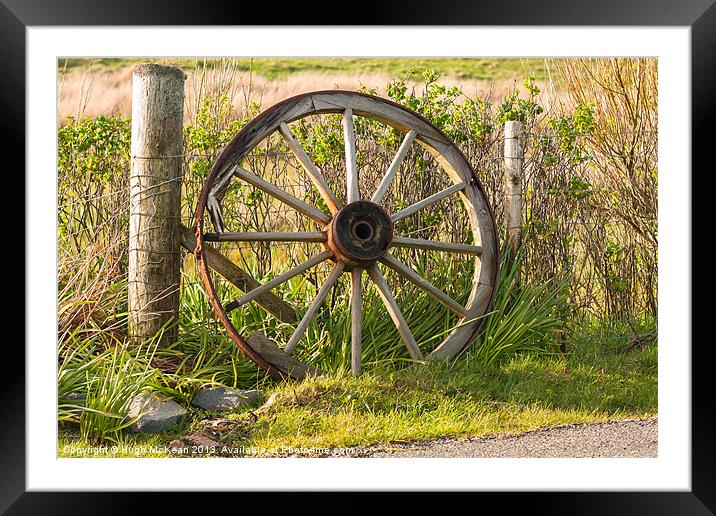 Agriculture, Cart wheel, abandoned Framed Mounted Print by Hugh McKean