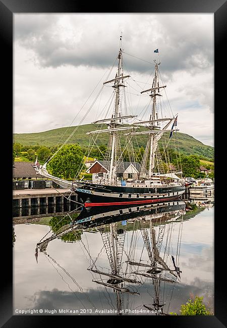 Ship, Sail training vessel, TS Royalist, Docked, N Framed Print by Hugh McKean