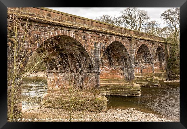 Structure, Bridge, Railway, River, Crossing Framed Print by Hugh McKean