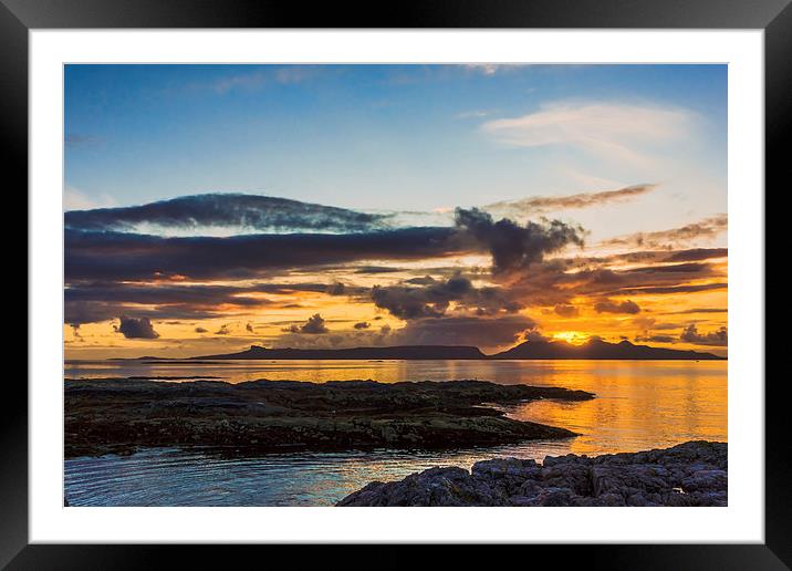 Sunset over the Inner Hebrides Framed Mounted Print by Hugh McKean